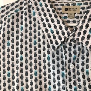 NEW Haggar XXL Pineapple Print Button Down